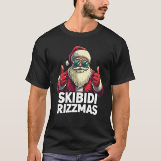 Skibidi Rizzmas jul Rizz Santa T Shirt