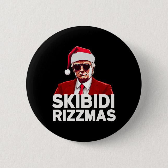 Skibidi Rizzmas julklump Santa Pajama Rizz Knapp (Framsida)