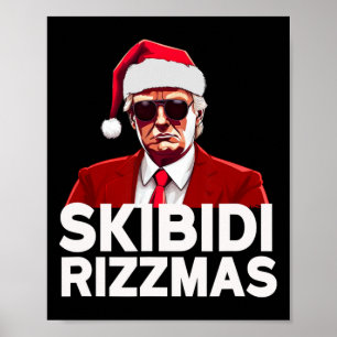 Skibidi Rizzmas julklump Santa Pajama Rizz Poster