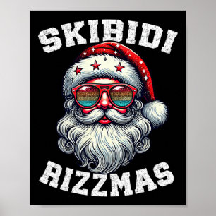 Skibidi Rizzmas jultomten Merry Rizz Mas Xma Poster