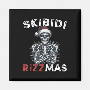 Skibidi Rizzmas Retro God jul Sigma Rizzma Magnet