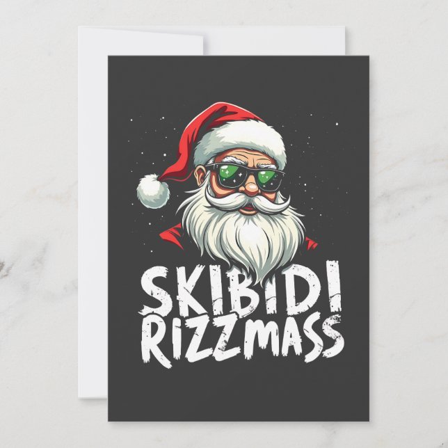 Skibidi Rizzmas Rolig Gen Alpha Slang Jul Julkort (Framsida)