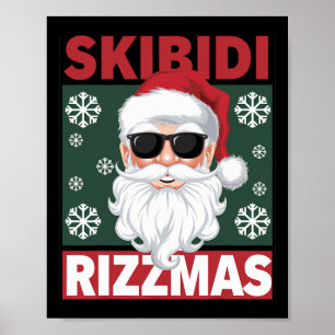 Skibidi Rizzmas Roliga Gen Alpha Slang Jul Pe Poster