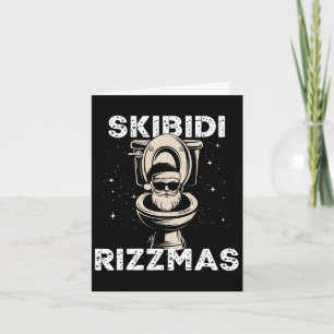 Skibidi Rizzmas Roliga Toalett Tomte Vit Elefant Kort