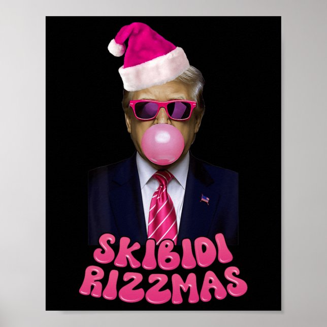 Skibidi Rizzmas Rosa - Trump Bubble Gum Ch Poster (Framsidan)
