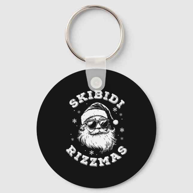 Skibidi Rizzmas Santa Funny Christmas Gen Alpha Sl Nyckelring (Framsida)