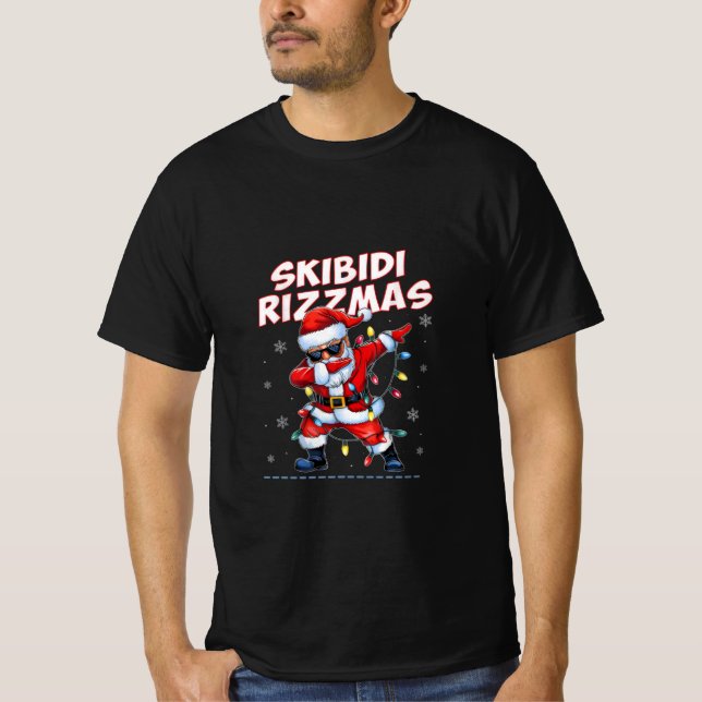 Skibidi Rizzmas Santa Rizz The Season T-Shirt (Framsida)