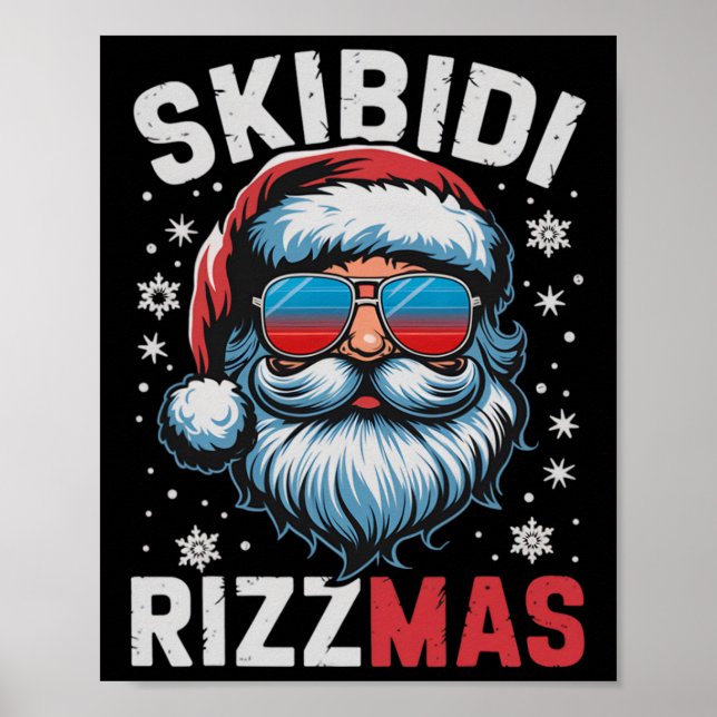 Skibidi Rizzmas Shirt Kids Manar Kvinnor jul San S Poster (Framsidan)