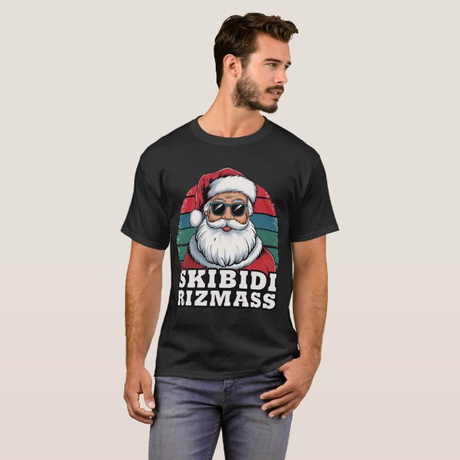 Skibidi Rizzmas Shirt T Shirt (Hel framsida)