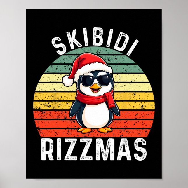 Skibidi Rizzmas Snömannen Karisma Kid Cool Jul Poster (Framsidan)
