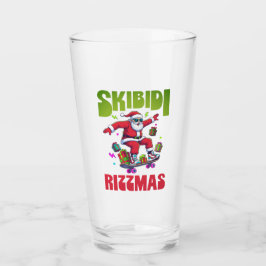 Skibidi Rizzmas Tomte på sin skateboard Glaskopp