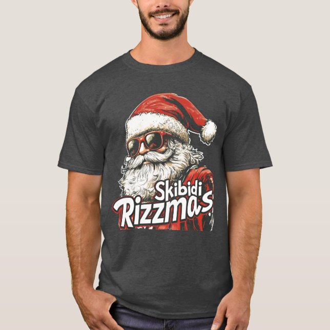 Skibidi Rizzmass Funny Jultomten Rizz Season T Shirt (Framsida)