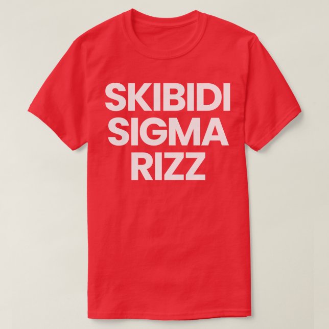 Skibidi Sigma Rizz T Shirt (Design framsida)