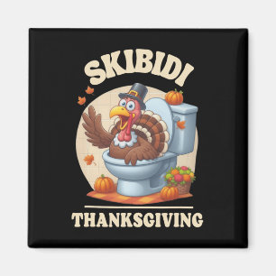 Skibidi Thanksgiving Funny Meme Skibidi Toilet Tur Magnet