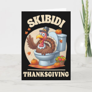Skibidi Thanksgiving Roligt Meme Skibidi Toalett T Kort