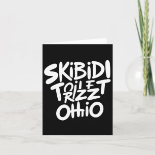 Skibidi Toalett Rizz Ohio Roligt Meme Retro Vintag Kort