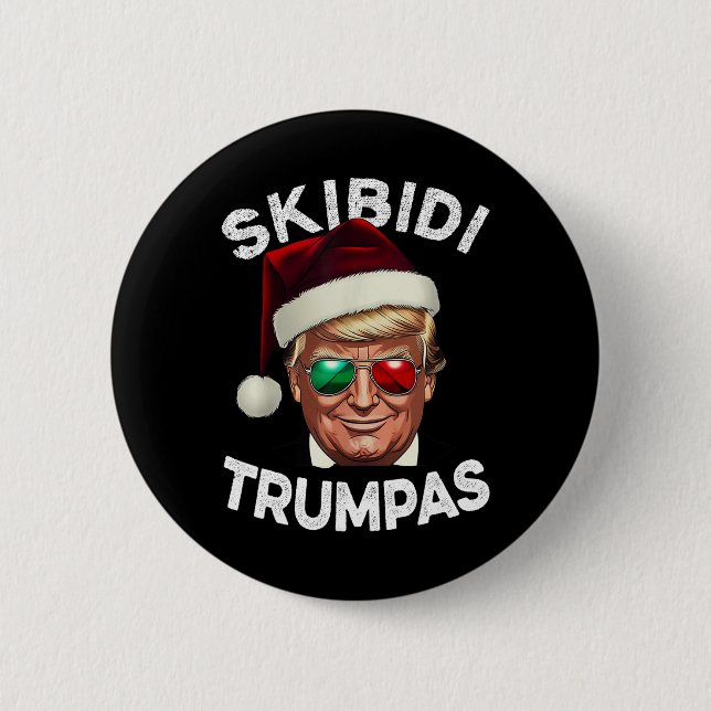 Skibidi Trumpmas Rizzmas Funny Modern Youth Coola  Knapp (Framsida)