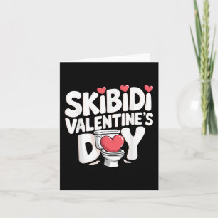 Skibidi Valentines day Funny Rizzler Gen Alpha Mem Kort