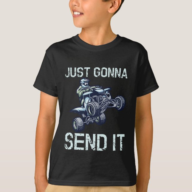 Skicka bara Roligten Quad ATV T Shirt (Framsida)