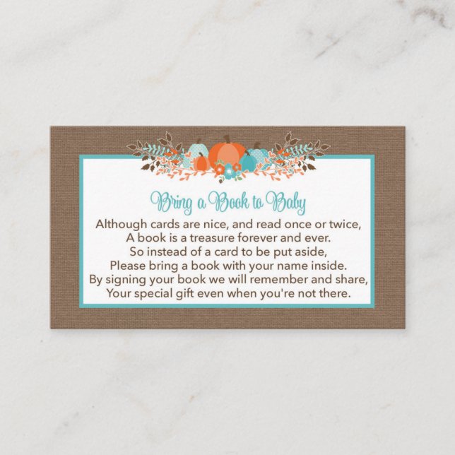 Skicka Bok till Baby-begäran - Fall Pumpkins Tilläggskort (Framsida)