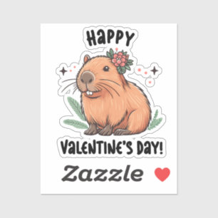 Skicka Capybara Kärlek på Alla hjärtans dag Klistermärken