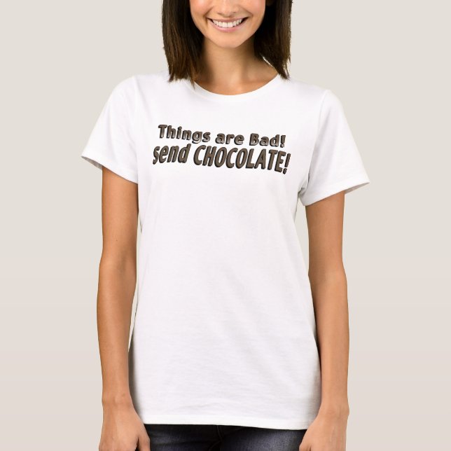 Skicka chokladskirt t-shirt (Framsida)