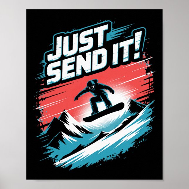 Skicka den bara! Snowboarding Poster (Framsidan)