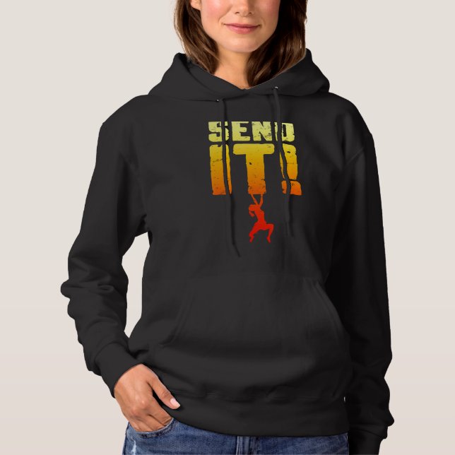 Skicka den Sten, klättra upp, klätterflicka T Shirt (Framsida)