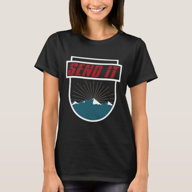Skicka den till Shirt Manar Women Kids Skiing Snow T Shirt (Framsida)