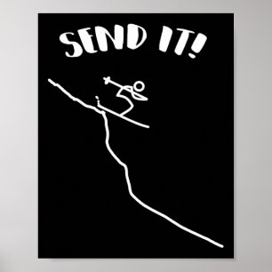 Skicka Det Skidhopp Utförsåkning För Skidåkare Poster