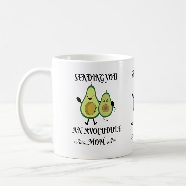 SKICKA DIG avocuddle MORS DAG PUN T-Shirt Kaffemugg (Vänster)