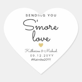 Skicka dig fler bröllopsförmåner för kärlek roligt hjärtformat klistermärke