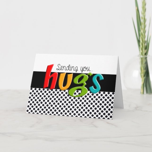 Skicka dig "Hugs" Kort (Framsida)