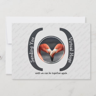 SKICKA DIG VIRTUELLT HUGS-GRÅTT-hälsningskort