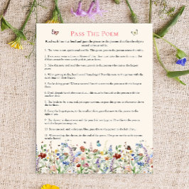 Skicka Dikt | Bohemian Wildblomma & Butterflies