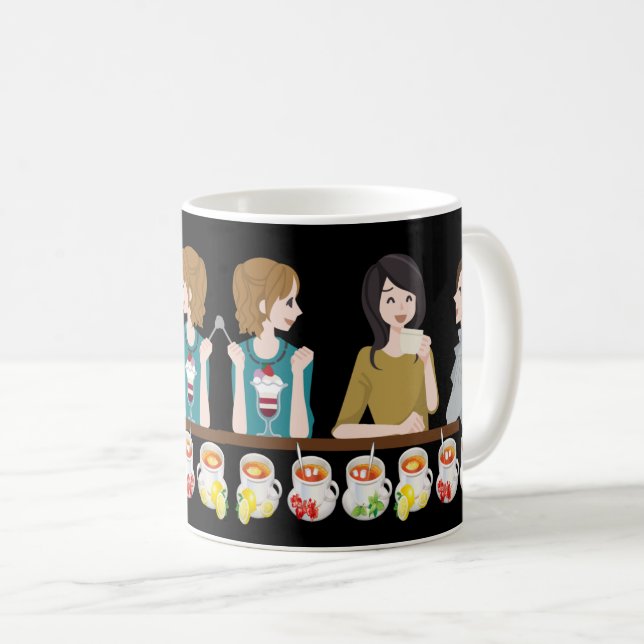 Skicka din väg till Hälsa med Dam Tea Time Kaffemugg (Framsida höger)