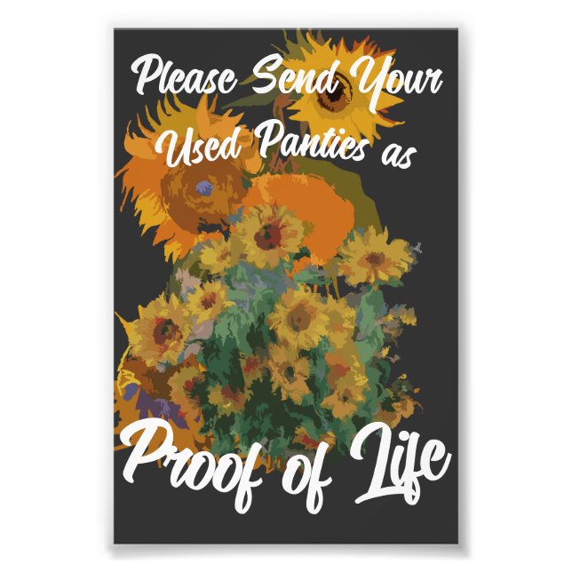 Skicka dina använda paneler som bevis för livet fototryck (Framsidan)