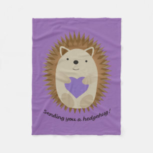 Skicka en Hedgehug Hedgehog till dig Fleecefilt