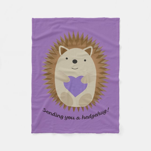 Skicka en Hedgehug Hedgehog till dig Fleecefilt (Framsidan)