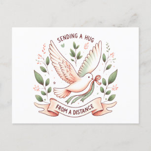 Skicka en kram från en Avstånd flygduva Vykort