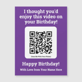 Skicka en video med QR-kod på ett magnetiskt kort