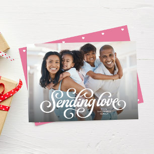 Skicka ett foto av Valentine med sött kärlek Julkort