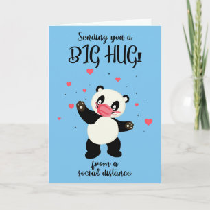Skicka ett långt Avstånd Panda Bear Hug Card Kort