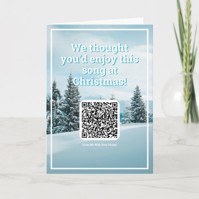Skicka ett Sång med QR-kod på en jul Kort (Framsida)