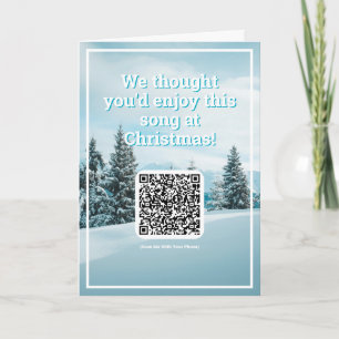 Skicka ett Sång med QR-kod på en jul Kort