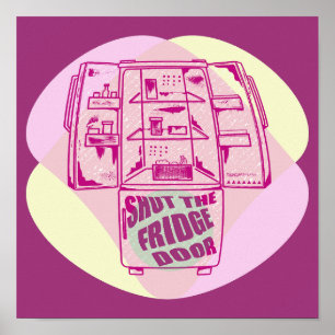 SKICKA FRIDGE-DÖRREN POSTER