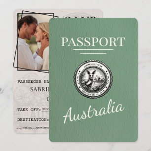 Skicka Grönt Australien Passport Spara datum Datumet