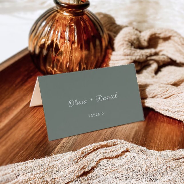 Skicka Grönt Bröllop-mall Placera kort (Sage Green Wedding Place Cards Template)