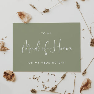 Skicka grönt till mitt Maid of honor bröllopsdag-k Inbjudningar