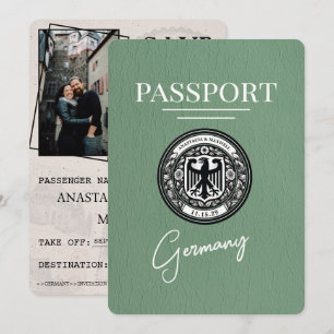 Skicka Grönt Tyskland Passport Spara datum Datumet